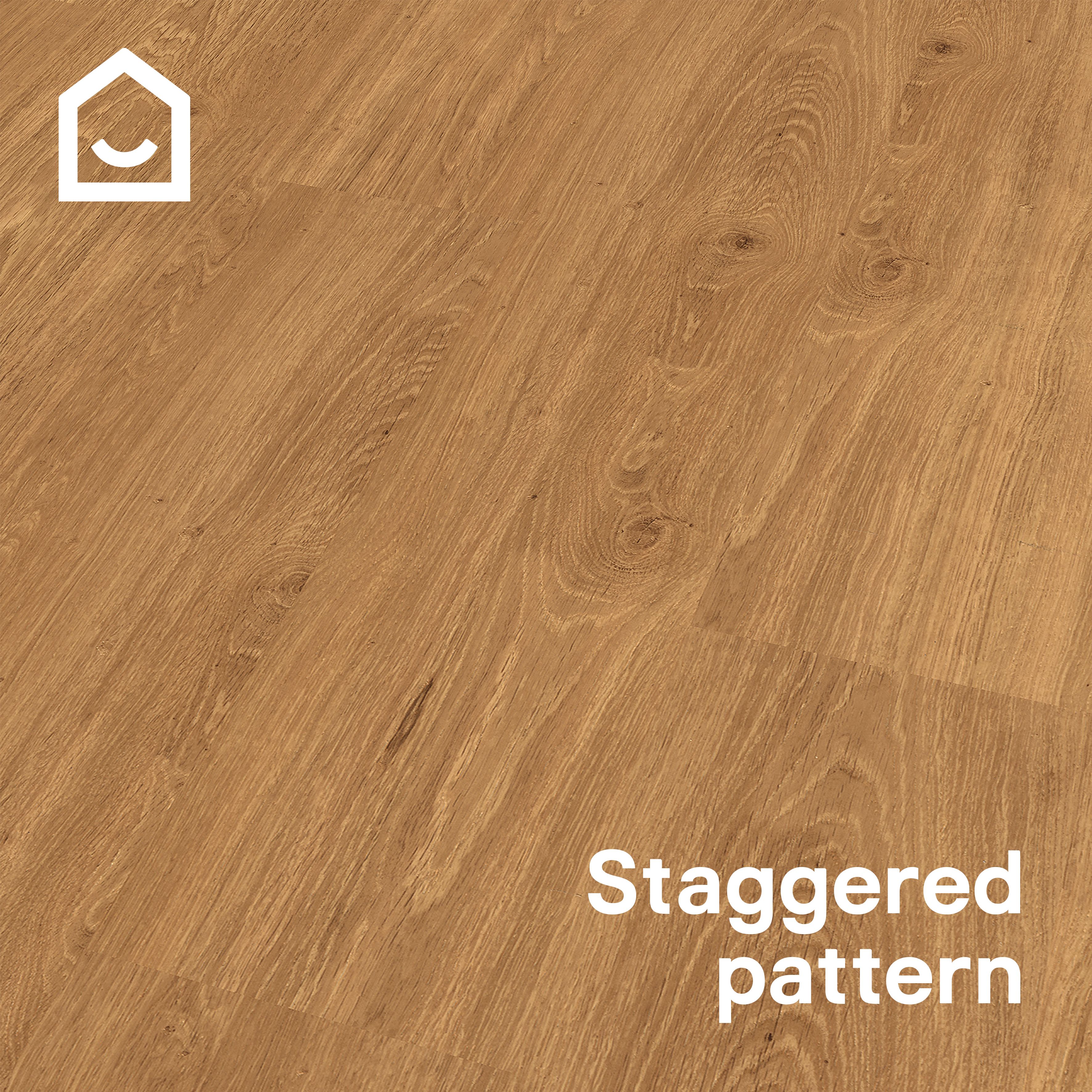 GoodHome Mambo Visby Rustic Blond Natural Wood effect Synchronised Click vinyl Planks, 2.17m²